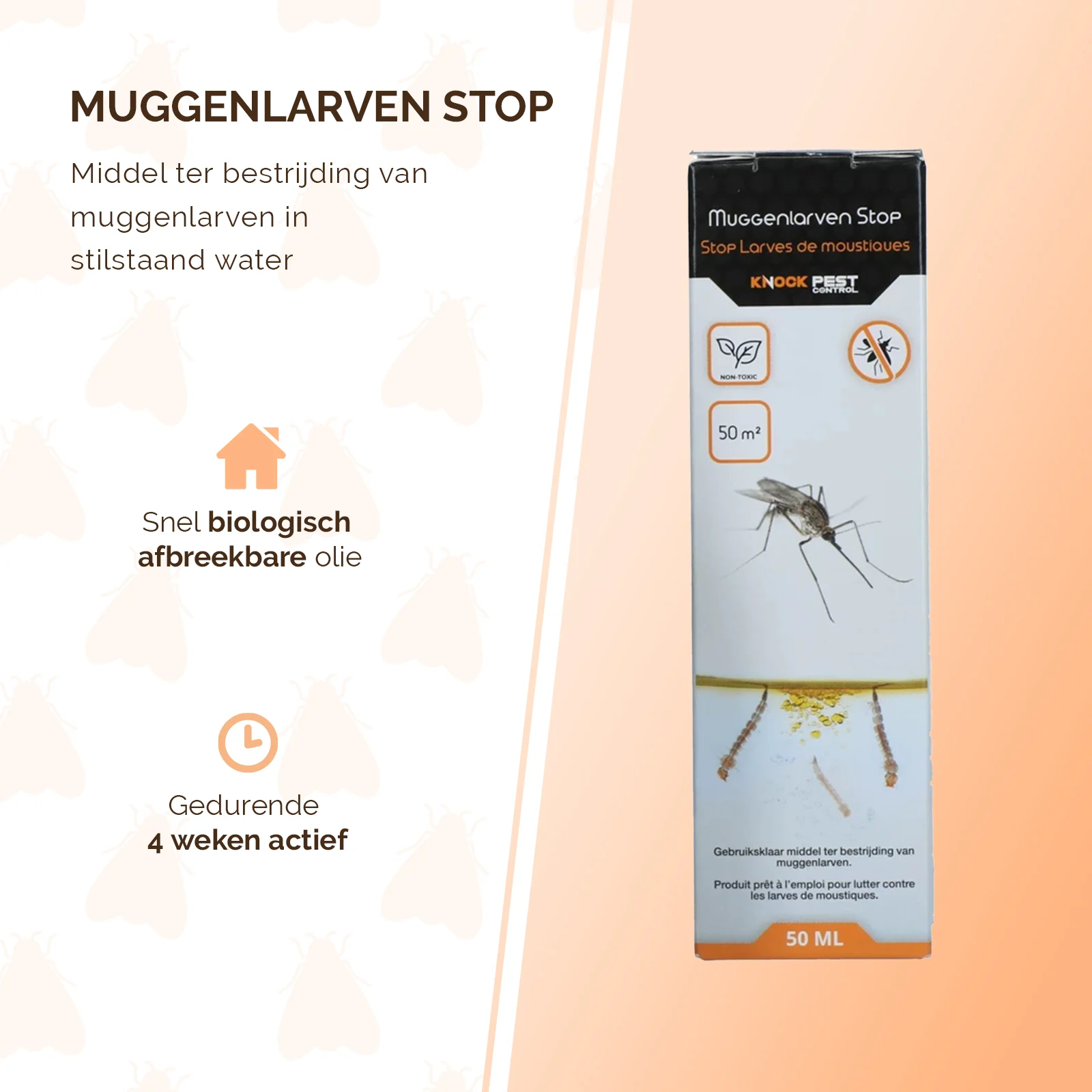Produs împotriva larvelor de țânțari din apa stagnantă, 50 ml – Knock Pest Muggenlarven Stop - imagine 2