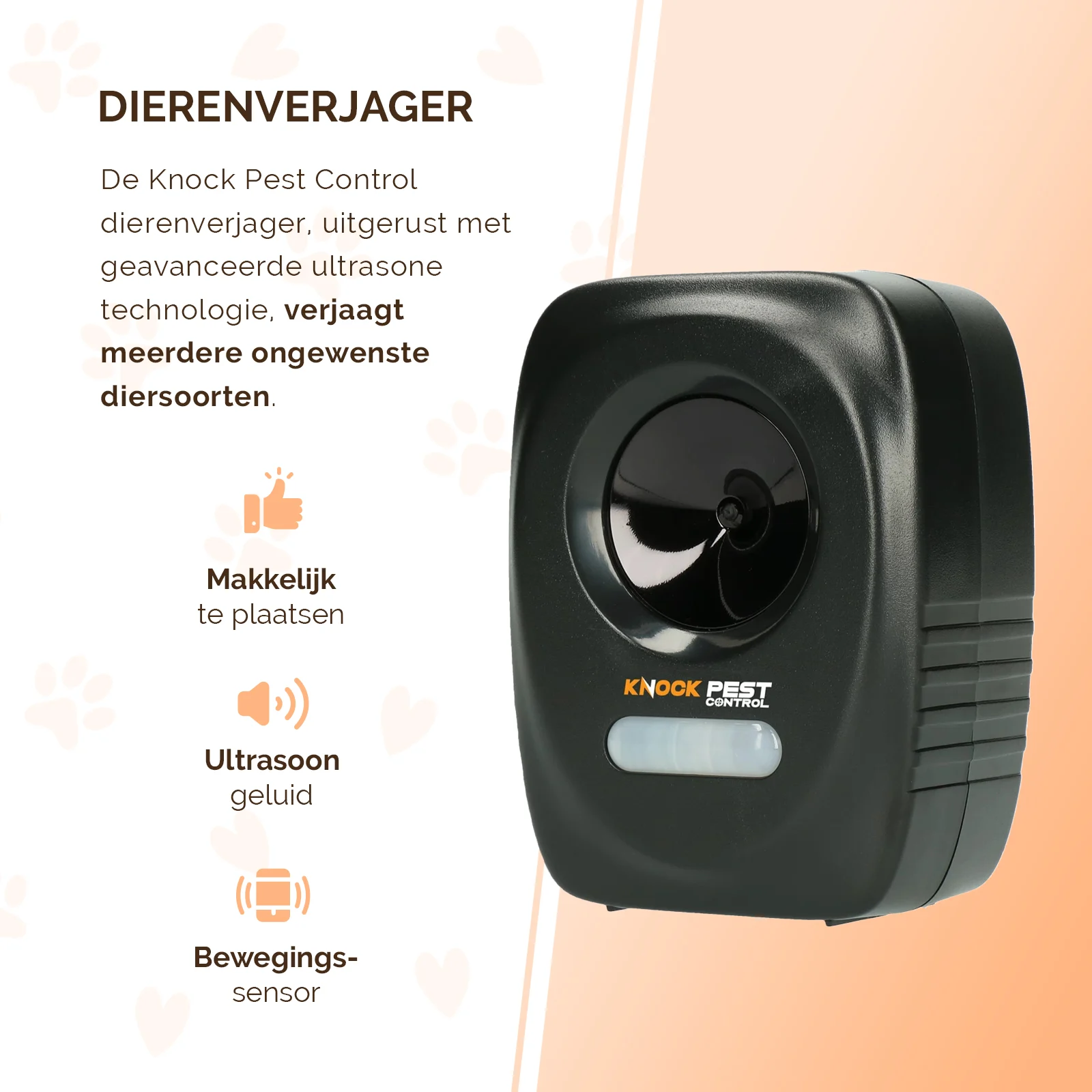 Alungător de animale cu ultrasunete și detector de mișcare pentru grădină și curte – Knock Pest Animal Repeller - imagine 5