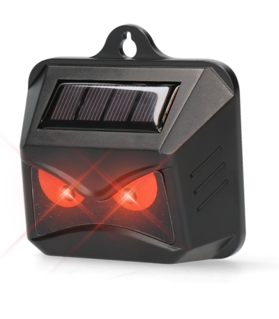 Dispozitiv solar pentru alungarea animalelor sălbatice, cu lumini LED roșii, 2 bucăți – Knock Pest Wild Solar