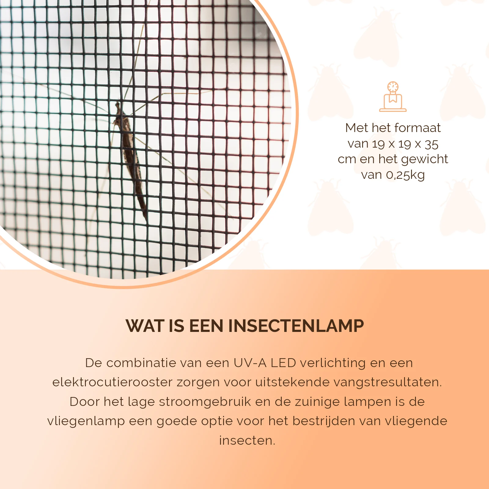 Lampă pentru insecte cu UV-A și grilă electrică, 18 W – Knock Pest Insect Killer - imagine 5