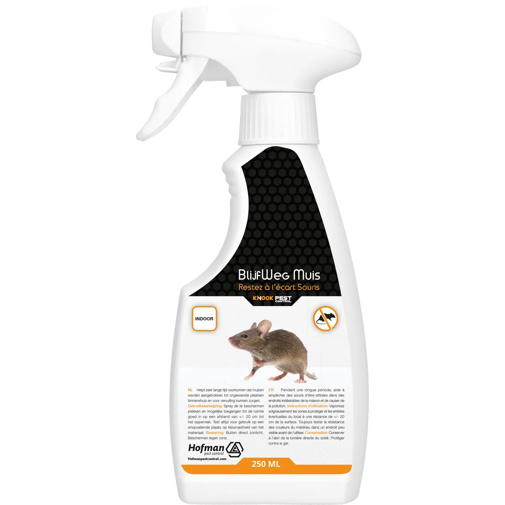Spray repelent pentru șoareci, pentru interior, 250 ml – Knock Pest BlijfWeg Muis - imagine 1