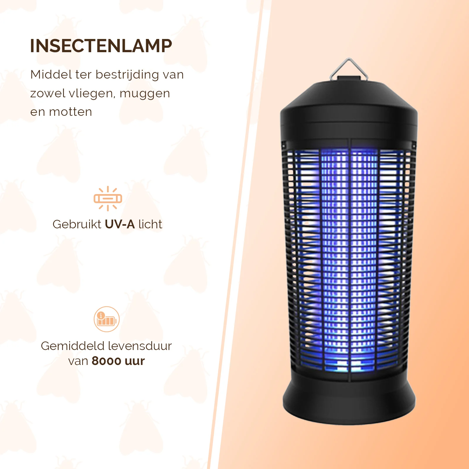 Lampă pentru insecte cu UV-A și grilaj electric, 36 W – Knock Pest Insect Killer - imagine 2