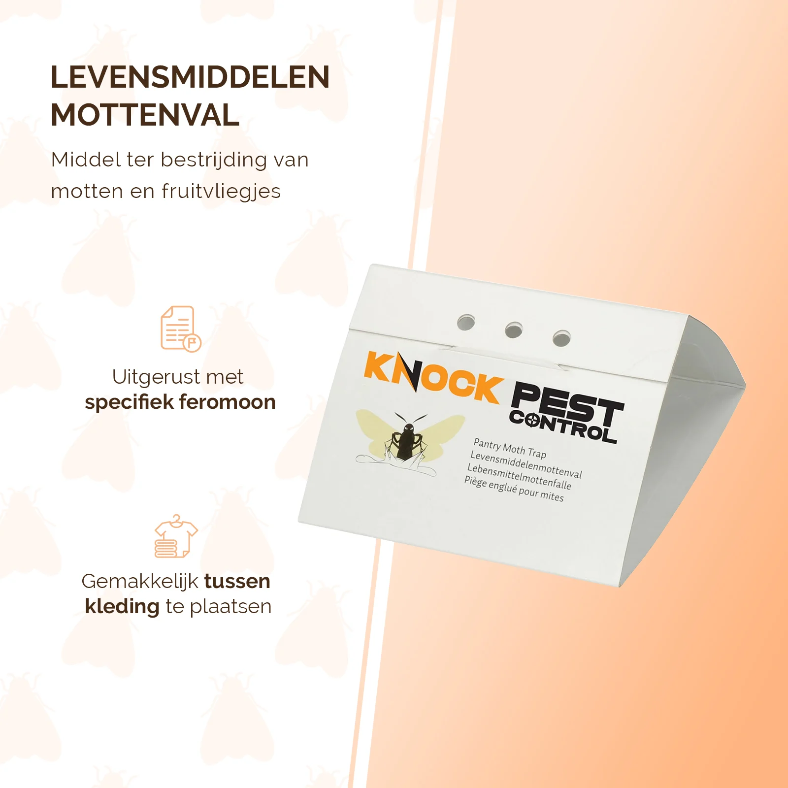 Capcană pentru molii alimentare cu feromon, 2 capcane adezive – Knock Pest Delta - imagine 5