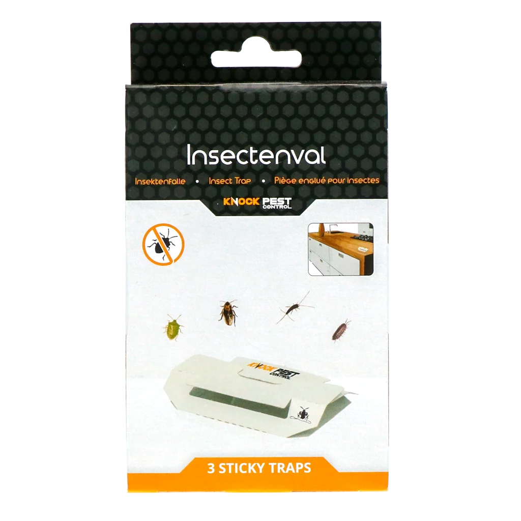 Capcană pentru gândaci cu atractant și bandă adezivă, mică, 3 bucăți – Knock Pest - imagine 1