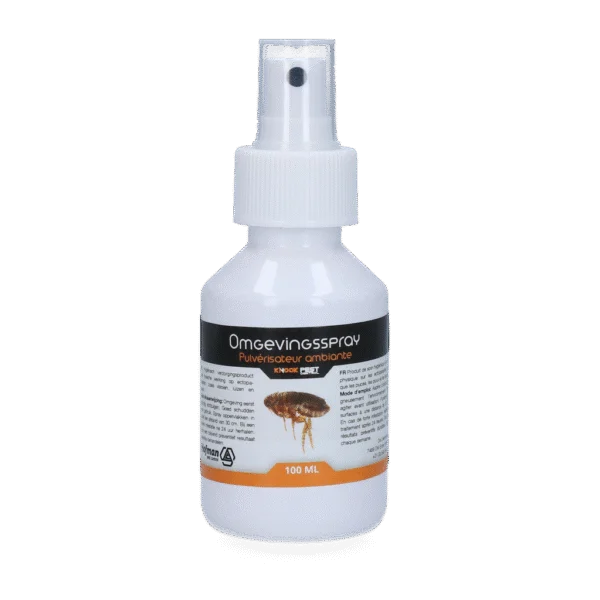 Spray pentru mediu împotriva puricilor, păduchilor și căpușelor, 100 ml – Knock Pest Spray pentru mediu