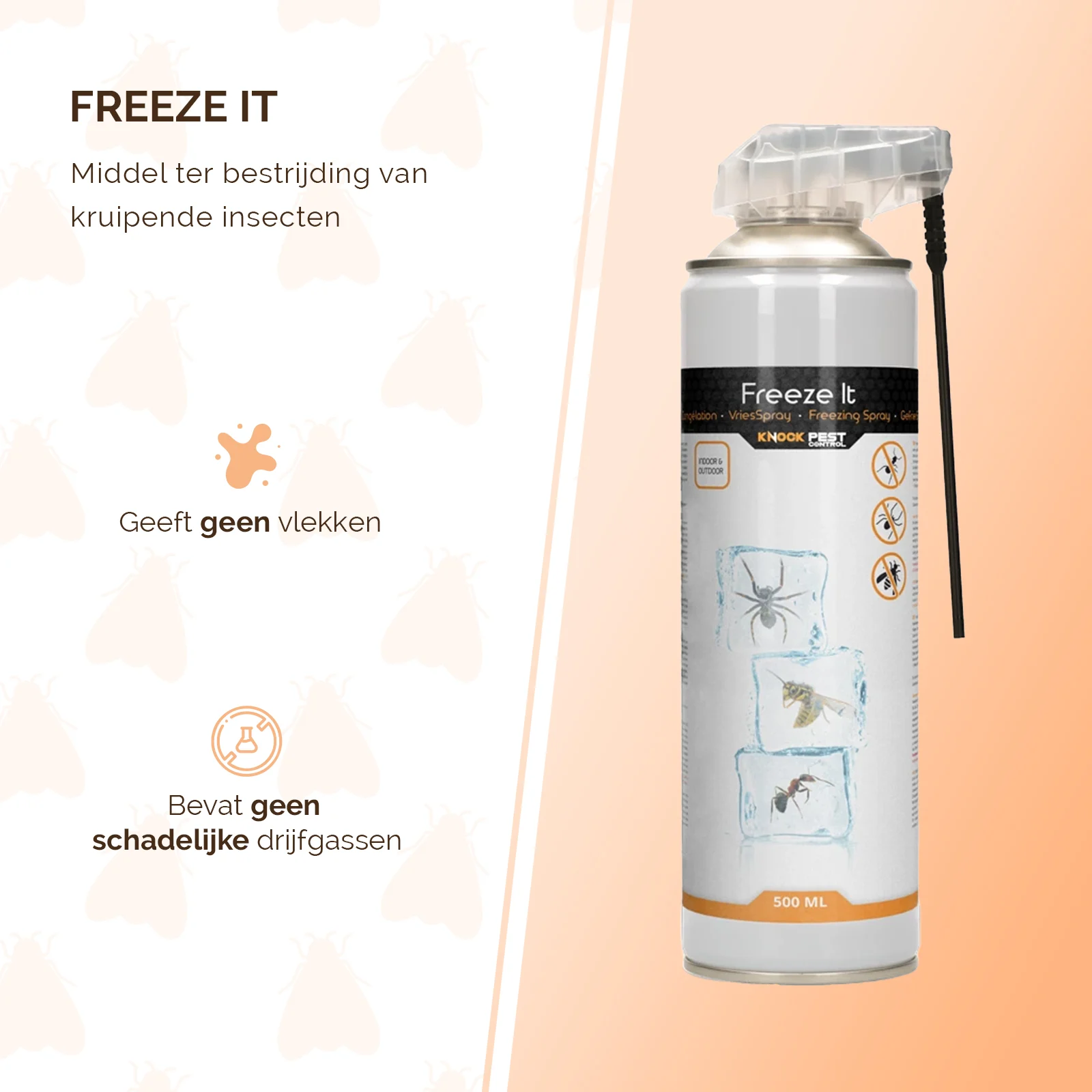 Spray pentru înghețarea insectelor cu două moduri de pulverizare – Knock Pest Freeze It - imagine 2