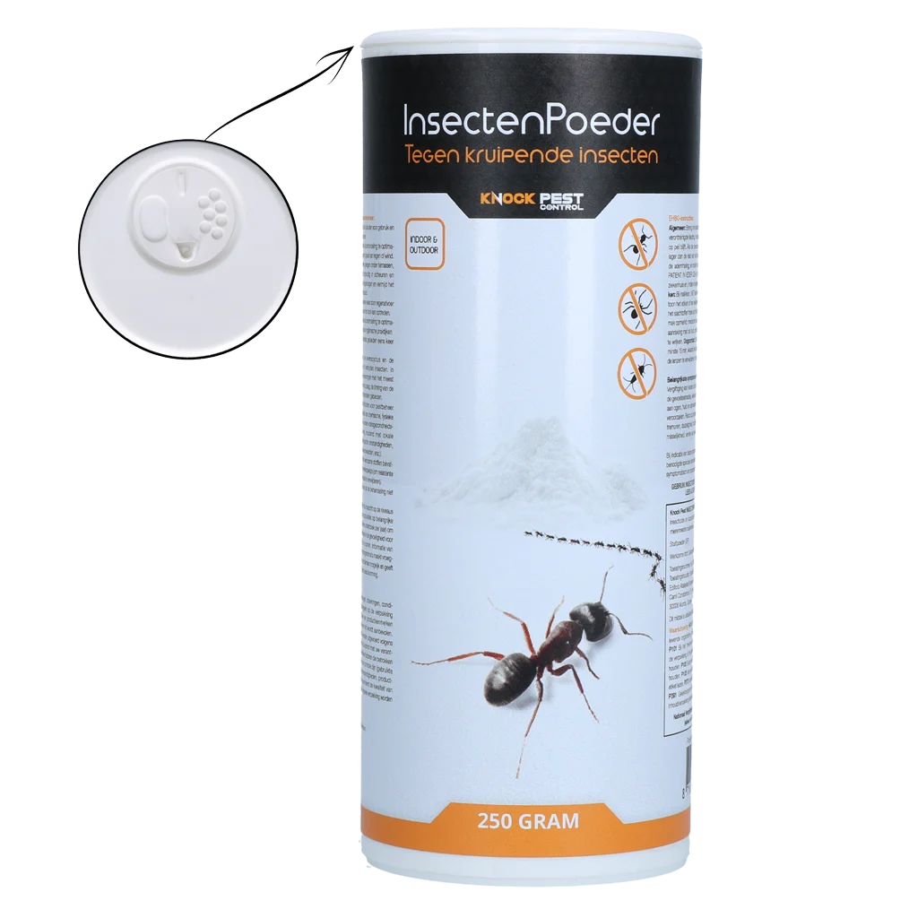 Pulbere pentru furnici în exterior și insecte târâtoare în interior, 250 g – Knock Pest - imagine 1