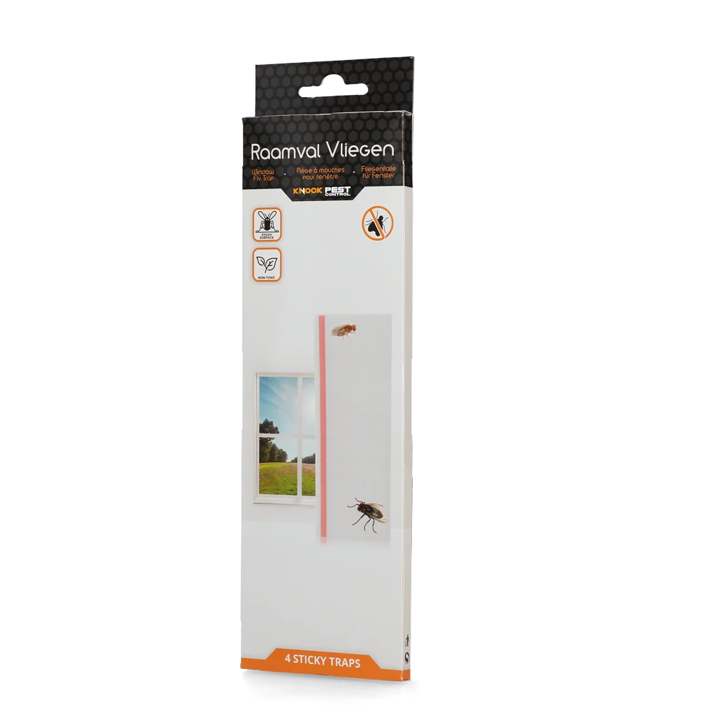 KNOC00118.png Capcane pentru muște pentru fereastră, transparente, 4 bucăți – Knock Pest - imagine 1
