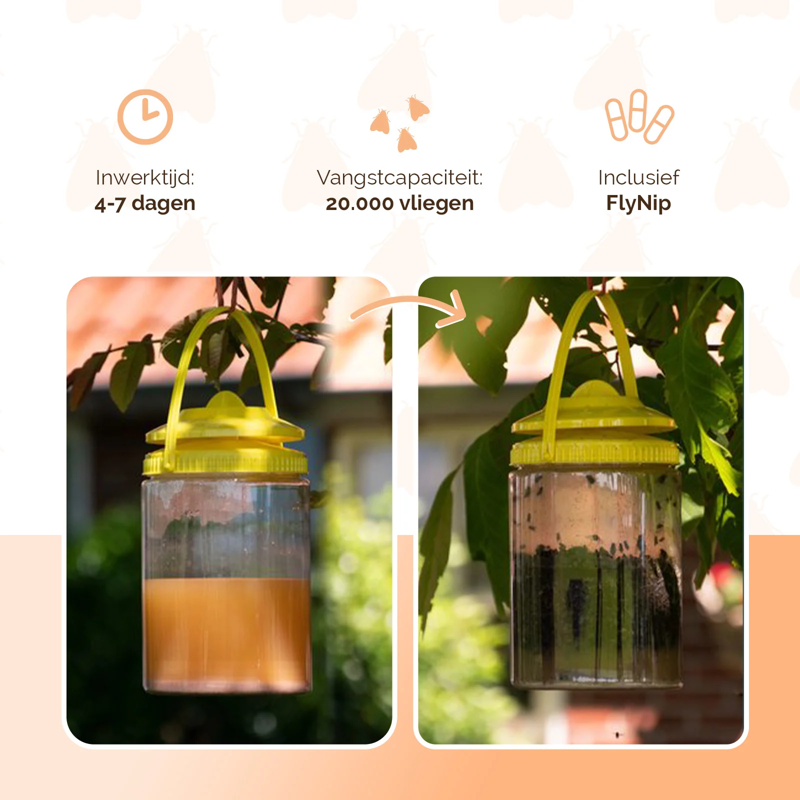 Capcană pentru muște cu atractant pentru exterior, 2 l – Knock Pest FlyNip - imagine 3