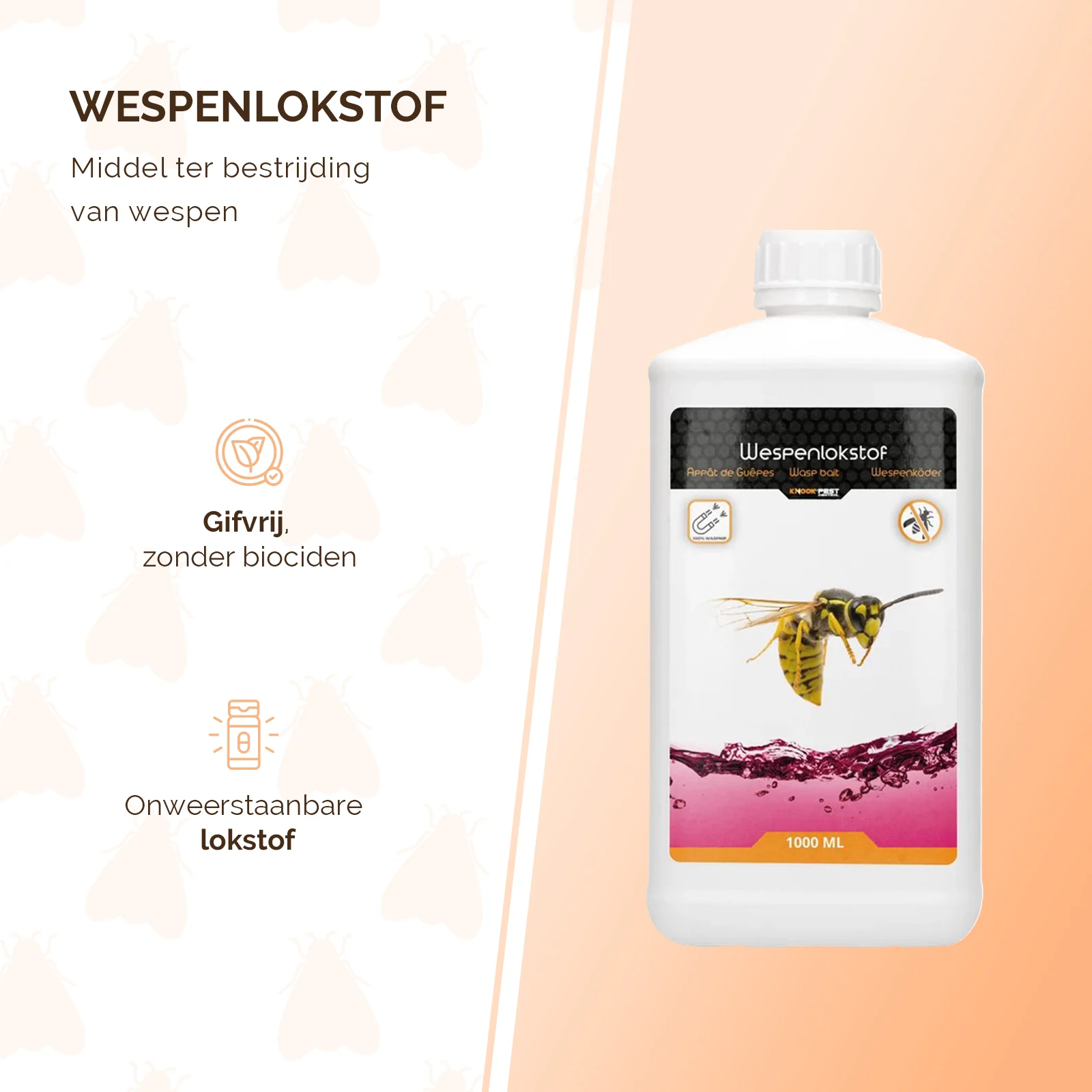 Atractant pentru capcane de viespi, 1 l – Knock Pest Wasp Bait (Deliciu pentru viespi) - imagine 2