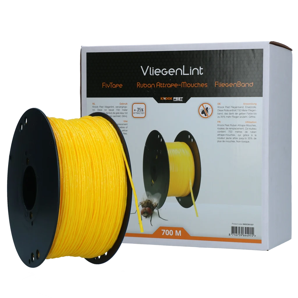 Rolă de rezervă cu bandă pentru muște, galbenă, 700 m – Knock Pest - imagine 1