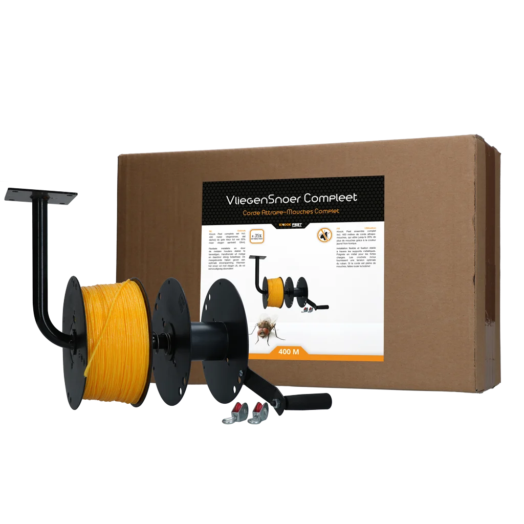 Set cu fir pentru muște, galben, 400 m – Knock Pest - imagine 1
