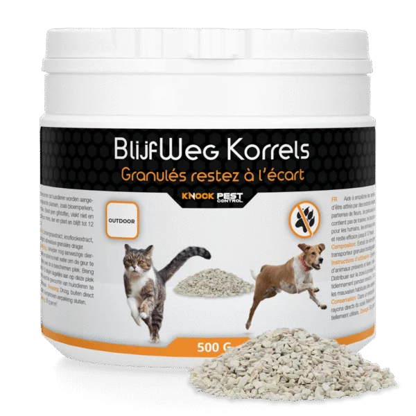 Granule repelente pentru animale de companie, 500 g – Knock Pest BlijfWeg Granule (Outdoor)