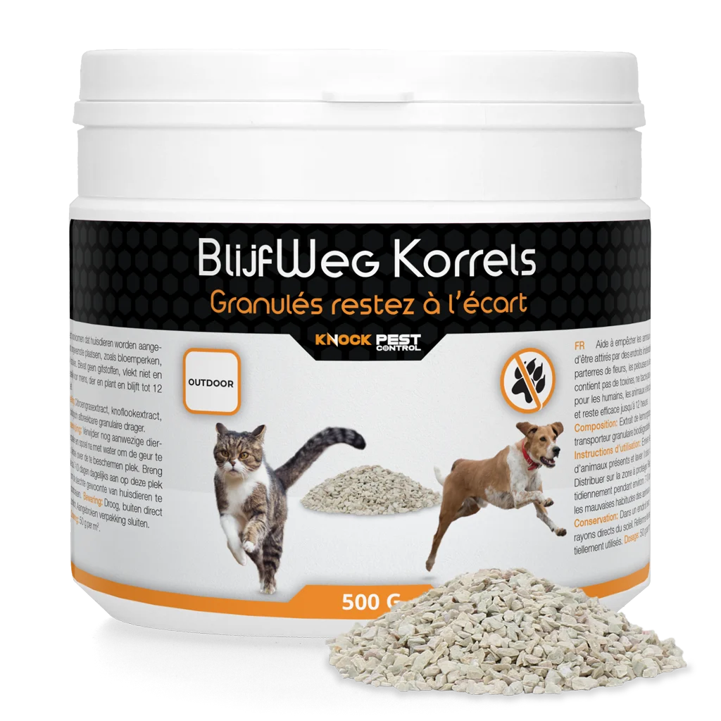 Granule repelente pentru animale de companie, 500 g – Knock Pest BlijfWeg Granule (Outdoor) - imagine 1