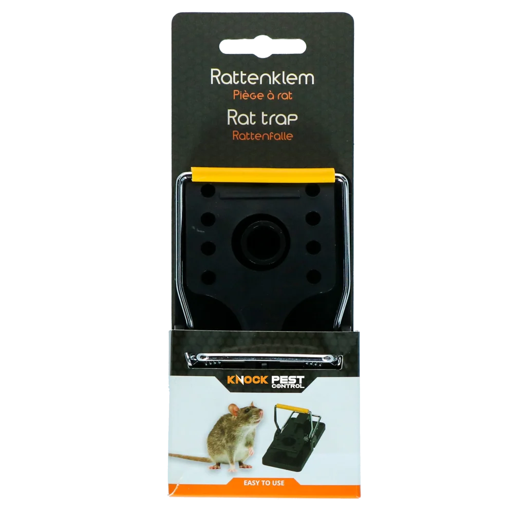 KNOC00146.png Capcană din plastic pentru șobolani, cu orificiu pentru momeală, 14 x 7,8 x 6,8 cm – Knock Pest - imagine 1
