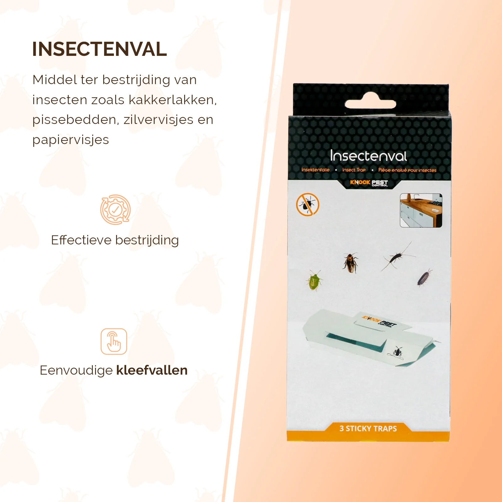 Capcană pentru gândaci de bucătărie cu substanță atractantă, mare, 3 bucăți – Knock Pest - imagine 6