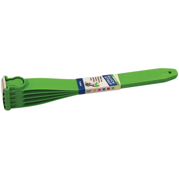 Bandă de identificare pentru bovine Quick Strap, verde, 33,5 cm, 5 bucăți