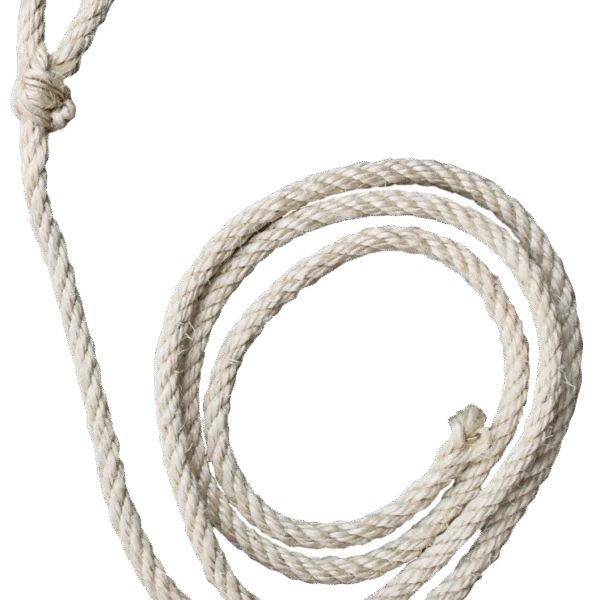 Frânghie albă din sisal pentru bovine, lungime 240 cm
