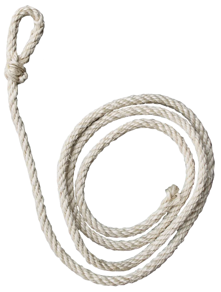 Frânghie albă din sisal pentru bovine, lungime 240 cm