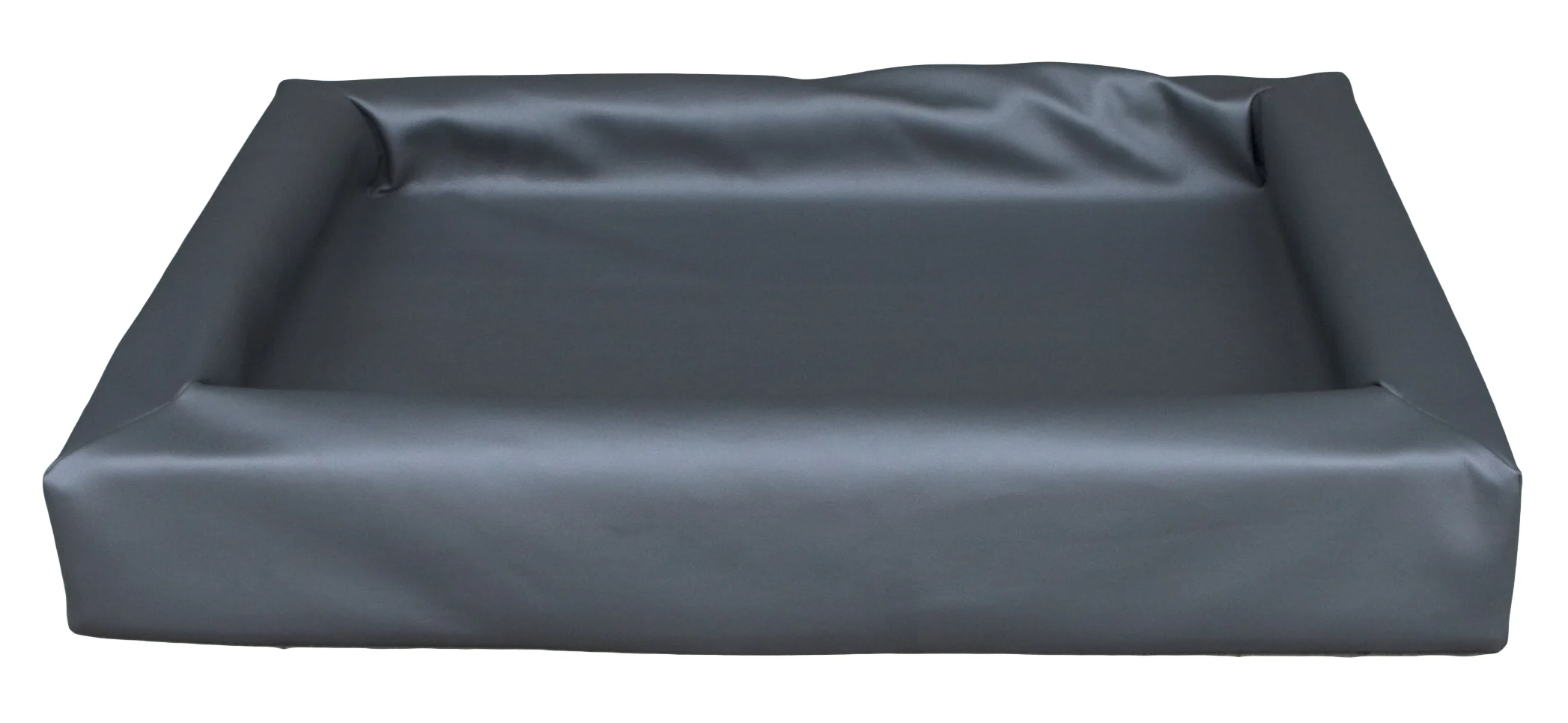 Pat pentru câini Lounge Dogbed XL din piele ecologică, cu margine înălțată, 100 x 120 cm - imagine 1