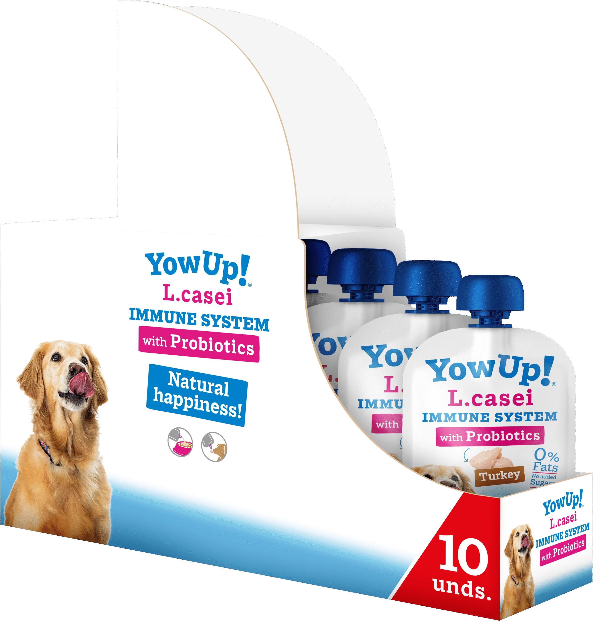 Iaurt pentru câini cu probiotice și curcan, fără lactoză, 115 g – YowUp! L. Casei Immune System Turkey - imagine 2