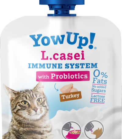 Iaurt pentru pisici cu probiotice și curcan, fără lactoză, 85 g – YowUp! L. Casei Immune System Turkey
