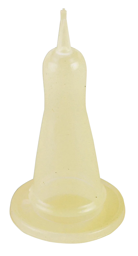 Tetină transparentă pentru miei, cu lățimea de 4 cm, pentru biberon plexi-KS - imagine 1