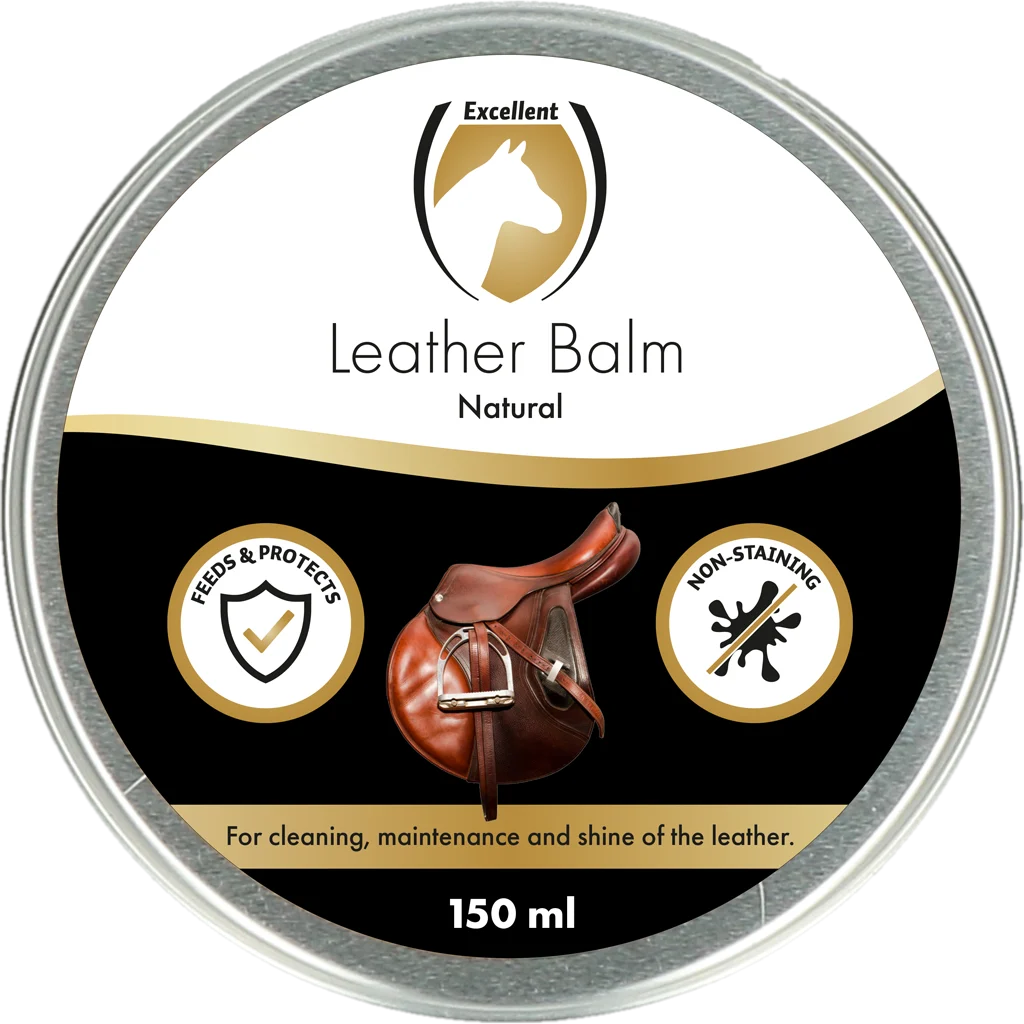 Balsam pentru piele cu ceară de albine și lanolină, Natural, 150 ml – Excellent Leder & Zadel Balm Naturel - imagine 1