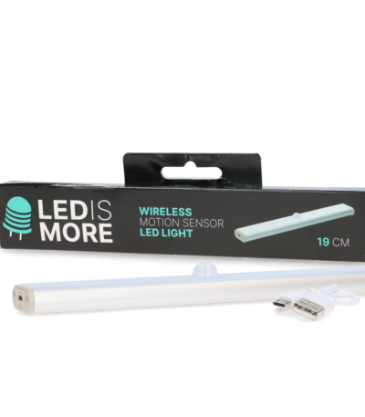 Lampă LED cu senzor de mișcare, reîncărcabilă prin USB, 19 cm – Led is more