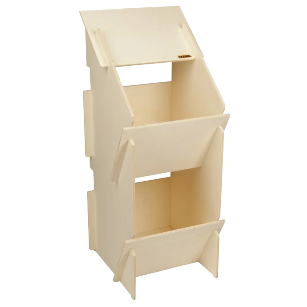 LEGN007.png Cuibar din lemn pentru găini, cu 2 compartimente, dimensiuni interioare 27 x 31 cm – Kerbl Duo - imagine 1