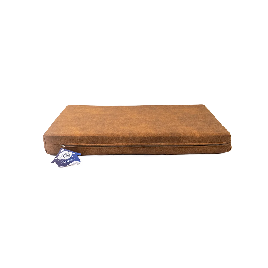 Pernă ortopedică pentru câini cu spumă cu memorie, Cognac XL, 125 x 90 x 10 cm – Let's Sleep Mellow Mattress - imagine 1
