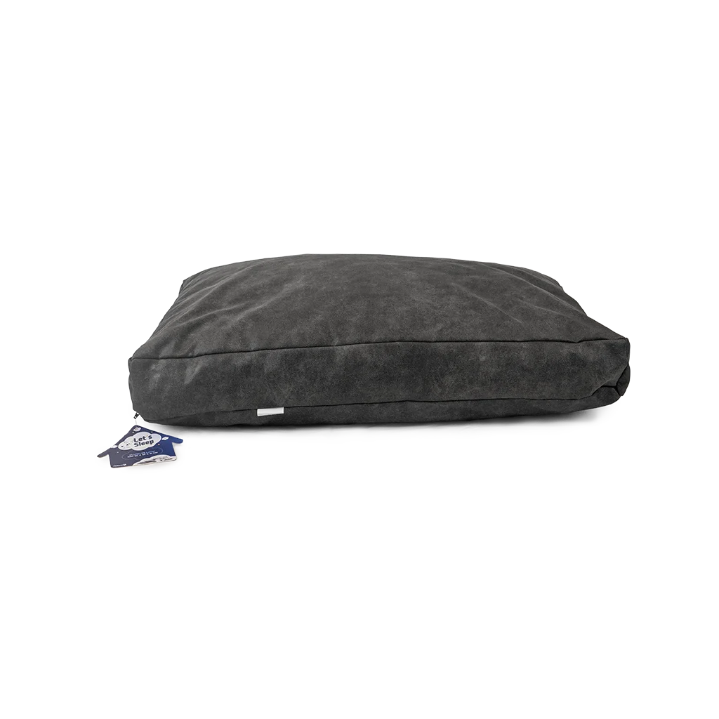 Pernă pentru câini cu fulgi de spumă M antracit, 80 x 55 x 10 cm – Let's Sleep Plush Pillow - imagine 1
