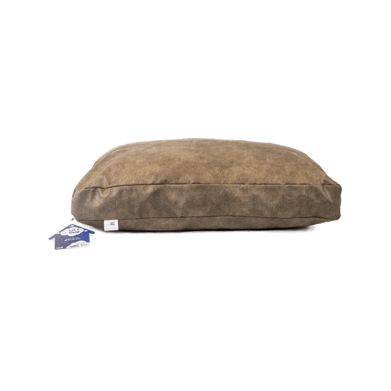 Pernă pentru câini cu fulgi de spumă XL Taupe, 125 x 90 x 10 cm – Let's Sleep Plush Pillow