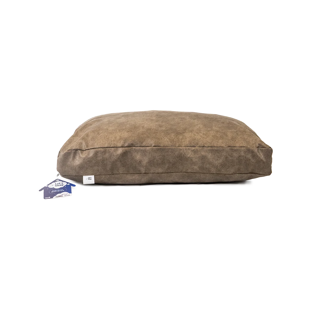 Pernă pentru câini cu fulgi de spumă XL Taupe, 125 x 90 x 10 cm – Let's Sleep Plush Pillow - imagine 1