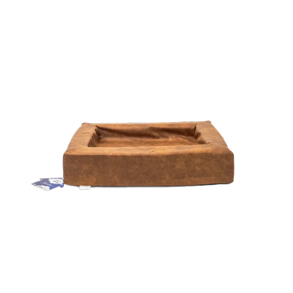 Pernă pentru câini cu margine înălțată, cognac, 60 x 50 x 12 cm – Let's Sleep Comfy Cushion M
