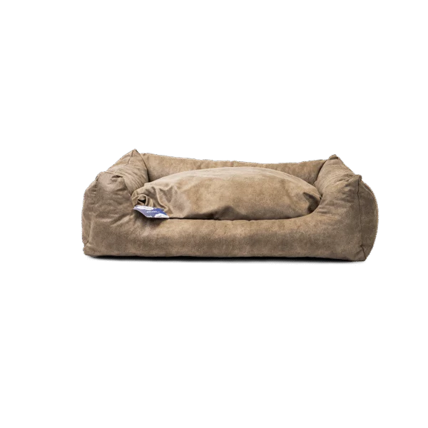 Pat pentru câini cu pernă detașabilă, L, taupe – Let's Sleep Sweet Dreams