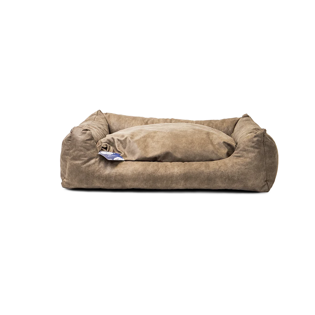 Pat pentru câini cu pernă detașabilă, L, taupe – Let's Sleep Sweet Dreams - imagine 1