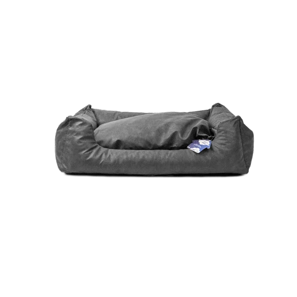 Pat pentru câini cu pernă detașabilă L, antracit – Let's Sleep Sweet Dreams