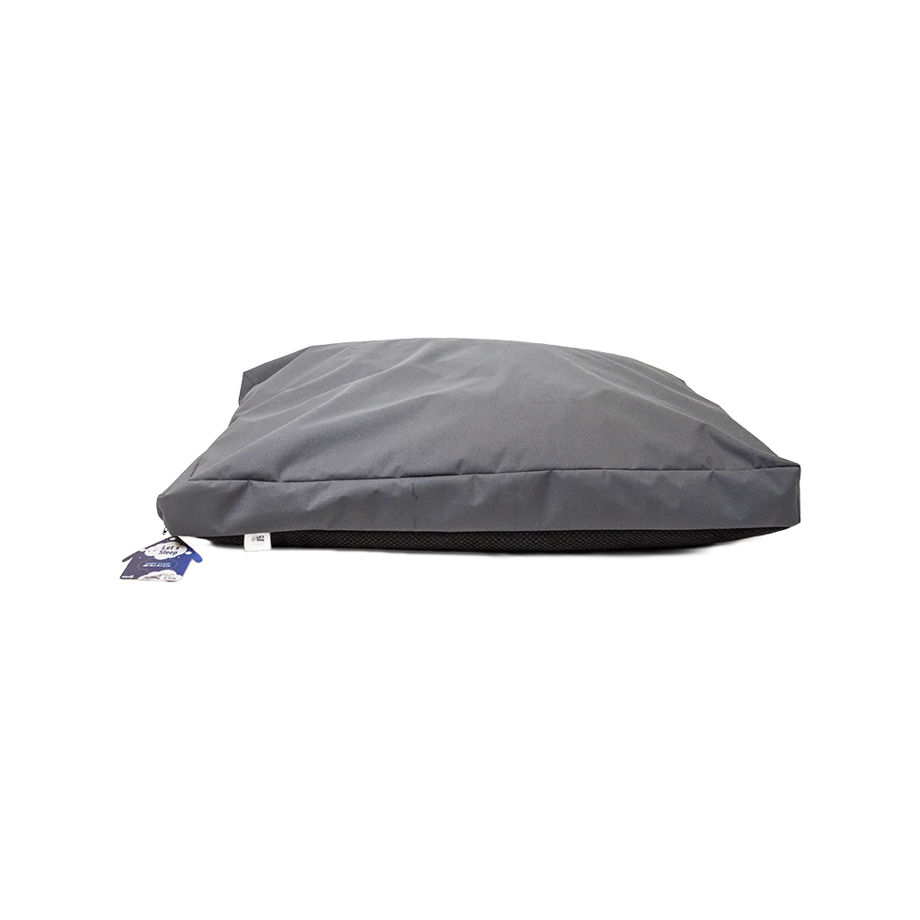 Pernă pentru câini, pentru exterior, cu material exterior rezistent la apă, antracit, M, 80 x 55 x 10 cm – Let's Sleep Cushy Cloud - imagine 1