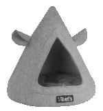 Tipi din pâslă pentru pisici, cu pernă, 50 x 45 cm, gri – Let's Sleep Pet Cave TeePee