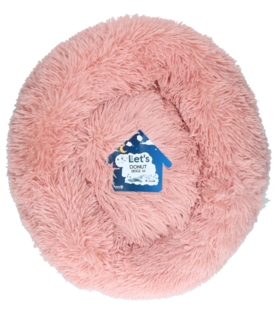 Culcuș pentru câini tip gogoașă, roz, M, ø 50 cm – Let's Sleep Donut