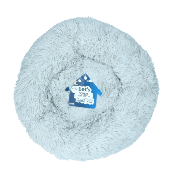 Culcuș pentru câini tip gogoașă, gri deschis M, ø 50 cm – Let's Sleep Donut
