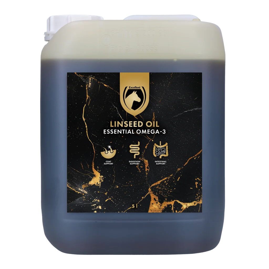 Ulei de in pentru cai, presat la rece, 5 l – Excellent Horse Linseed Oil - imagine 1