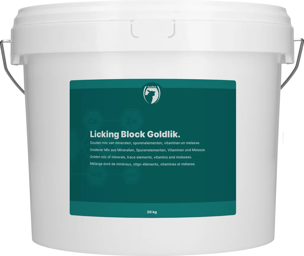 Bloc de lins pentru oi și miei cu melasă, 20 kg – Excellent Goldlik - imagine 1