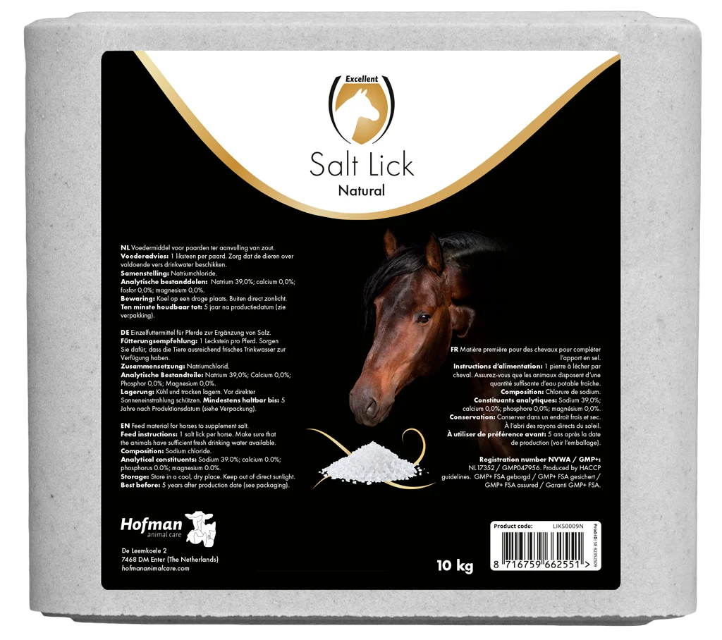 Piatră de lins din sare gemă pentru cai, 10 kg – Excellent Horse Salt Lick Naturel - imagine 1