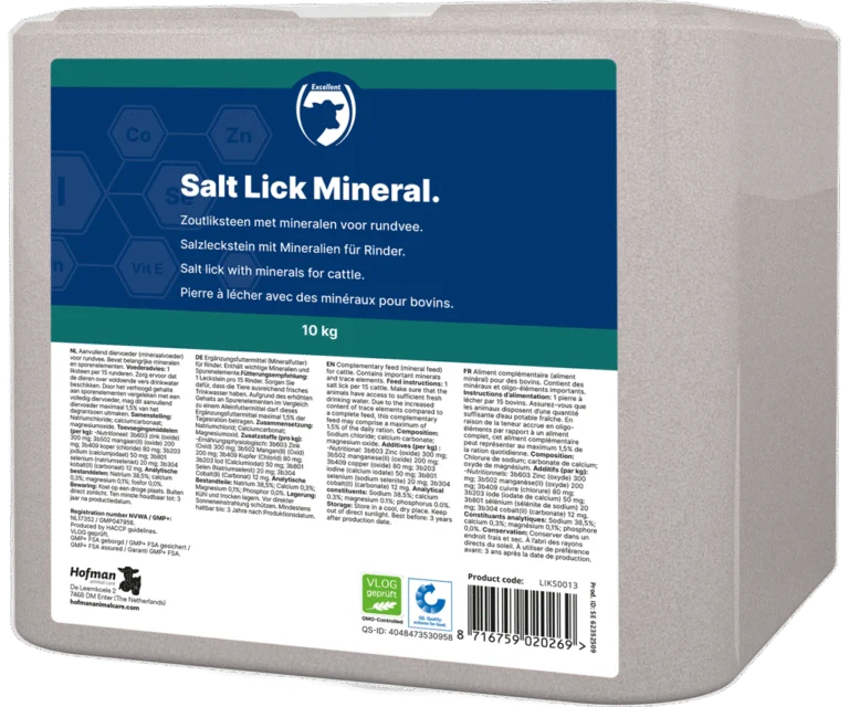 Piatră de lins din sare gemă pentru bovine, 10 kg – Excellent Mineral Rund
