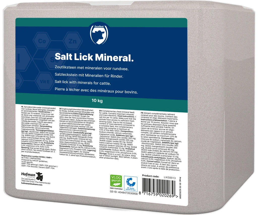 Piatră de lins din sare gemă pentru bovine, 10 kg – Excellent Mineral Rund - imagine 1