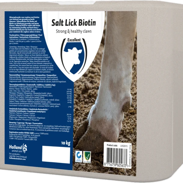 Piatră de lins cu biotină pentru bovine, 10 kg – Excellent Biotin