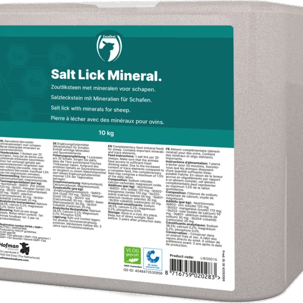Piatră de lins din sare gemă pentru oi, 10 kg – Excellent Mineral Schaap