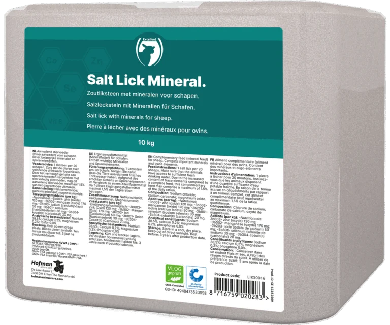 Piatră de lins din sare gemă pentru oi, 10 kg – Excellent Mineral Schaap